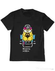 Tricou ADLER copil Breaking Minion Negru
