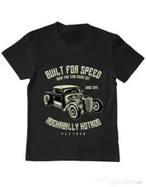Tricou ADLER copil Built For Speed Negru