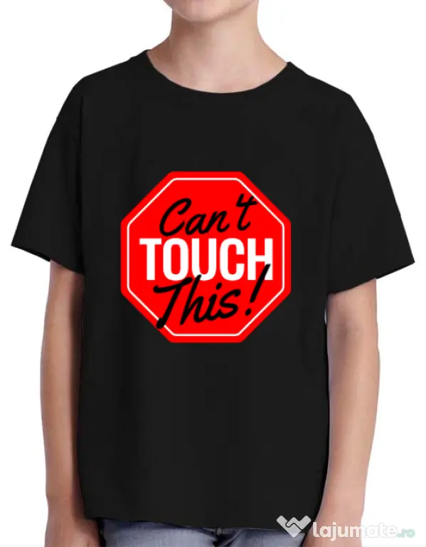 Tricou ADLER copil Can’t touch this Negru