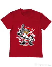 Tricou ADLER copil Cigarette Killer Rosu