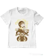 Tricou ADLER copil Coffee Racer Alb