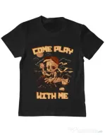 Tricou ADLER copil Come play with me Negru