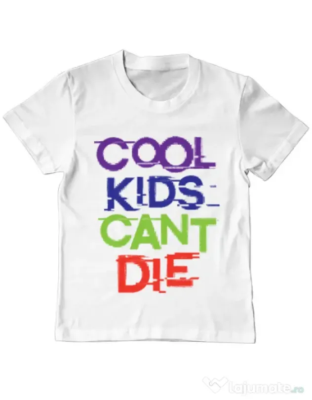 Tricou ADLER copil Cool kids Alb