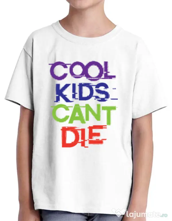 Tricou ADLER copil Cool kids Alb
