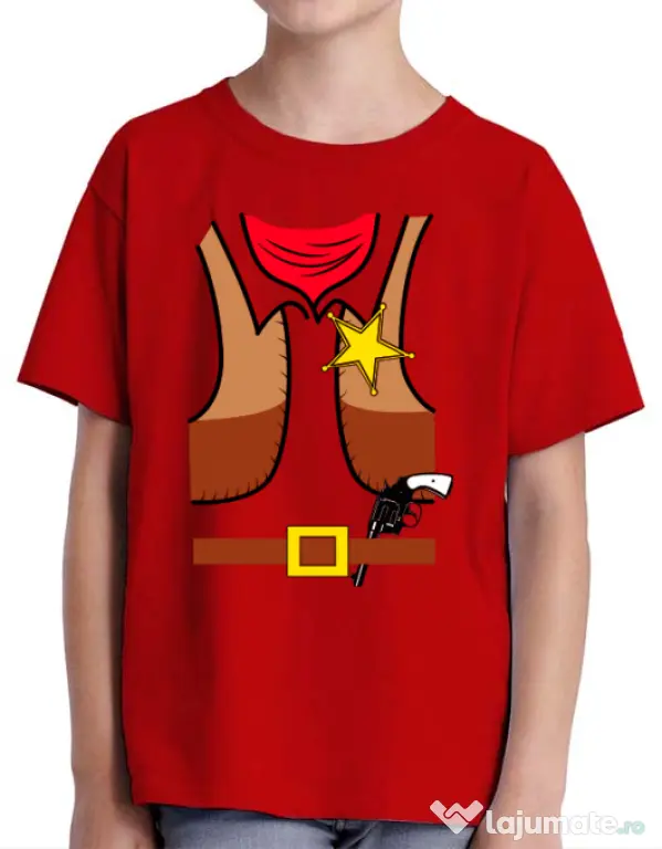 Tricou ADLER copil Cowboy Suit 1 Rosu
