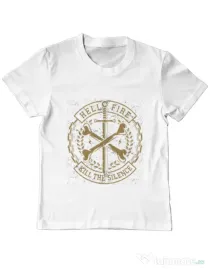 Tricou ADLER copil Cross Bones Alb