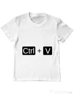 Tricou ADLER copil Ctrl Paste Alb