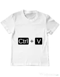 Tricou ADLER copil Ctrl Paste Alb