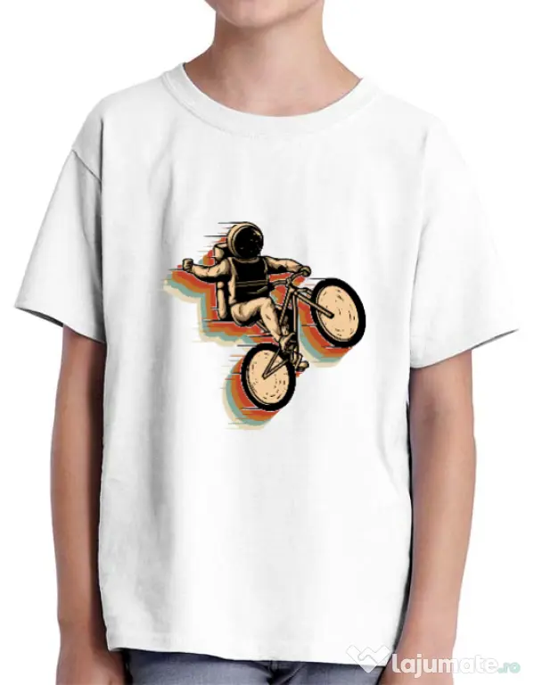 Tricou ADLER copil Cycling space Alb