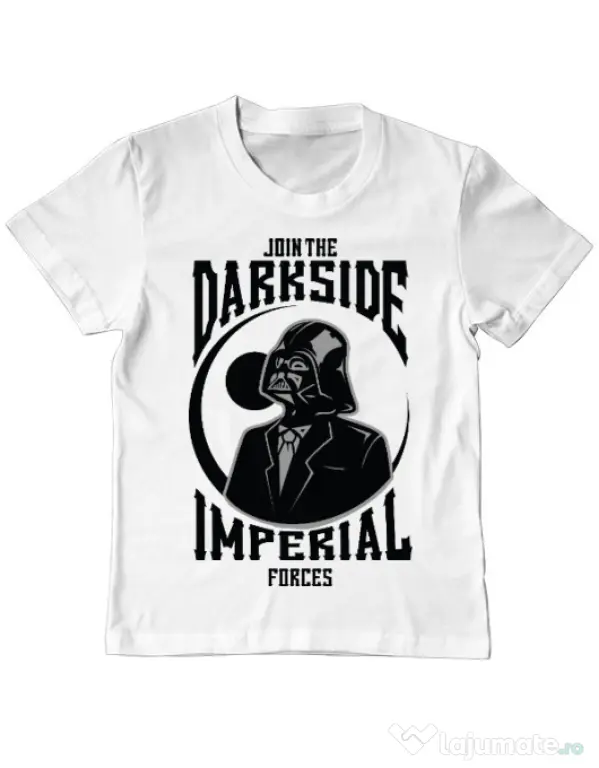 Tricou ADLER copil Darkside Alb