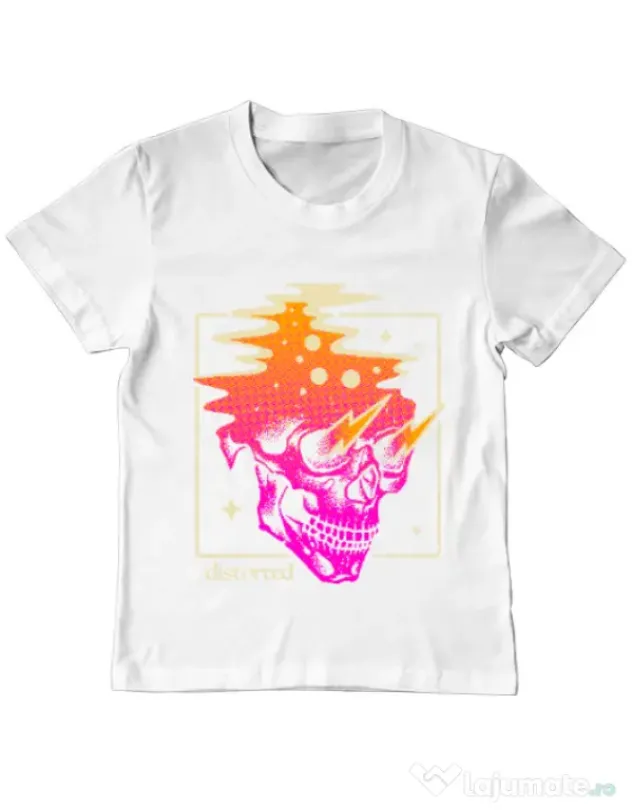 Tricou ADLER copil Distorted Alb
