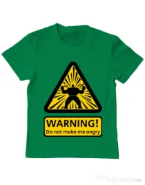 Tricou ADLER copil Do not make me angry Verde mediu