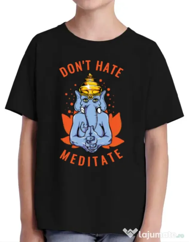 Tricou ADLER copil Don’t hate Negru