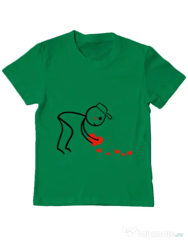 Tricou ADLER copil Dovezi de dragoste 2 Verde mediu