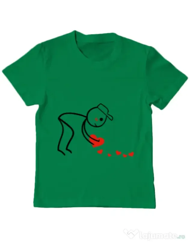 Tricou ADLER copil Dovezi de dragoste 2 Verde mediu