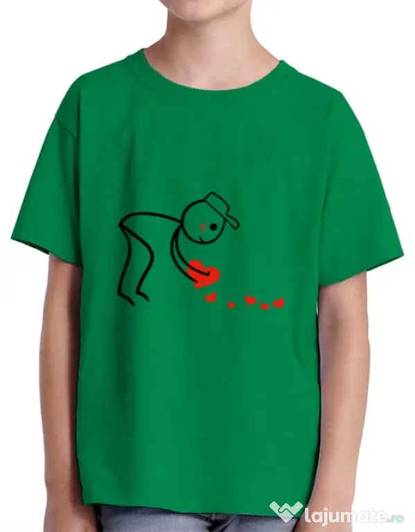 Tricou ADLER copil Dovezi de dragoste 2 Verde mediu