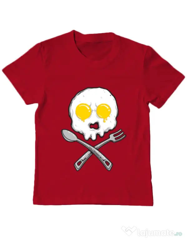 Tricou ADLER copil Eggskull Rosu