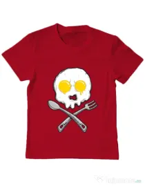 Tricou ADLER copil Eggskull Rosu