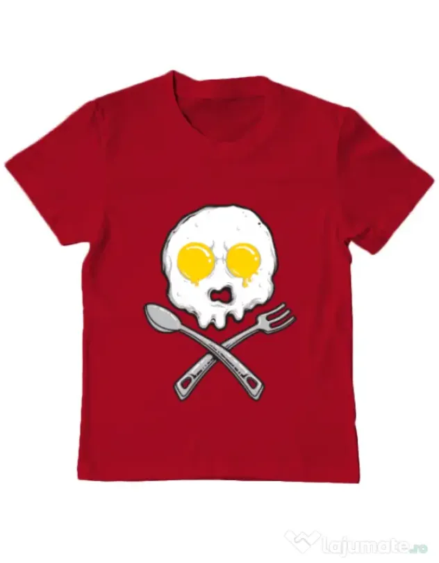 Tricou ADLER copil Eggskull Rosu