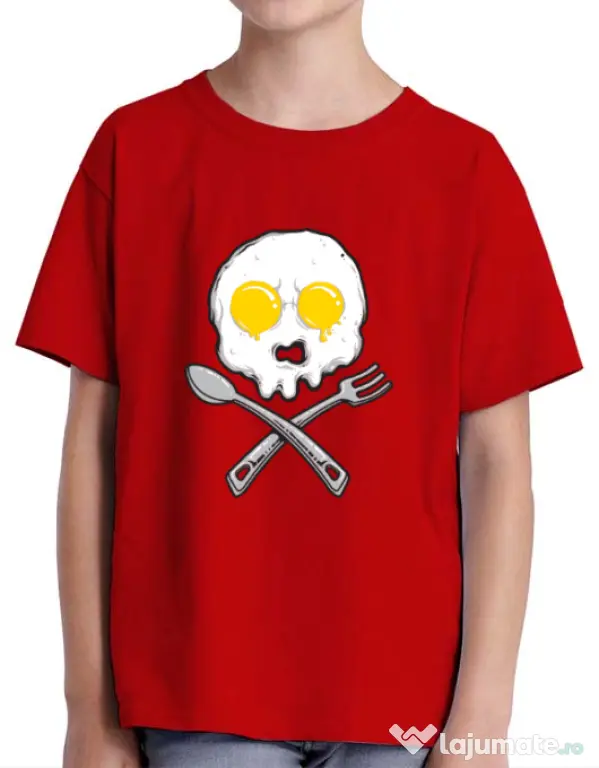 Tricou ADLER copil Eggskull Rosu