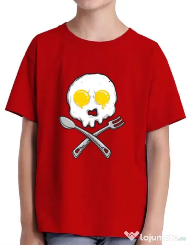 Tricou ADLER copil Eggskull Rosu