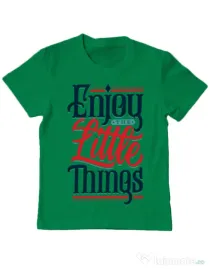 Tricou ADLER copil Enjoy The Little Things Verde mediu