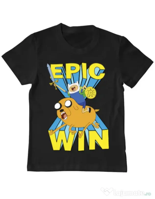 Tricou ADLER copil Epic win Negru