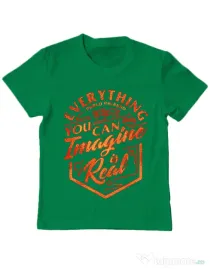 Tricou ADLER copil Everything You Can Imagine is Real Verde mediu