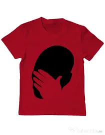 Tricou ADLER copil Facepalm Rosu