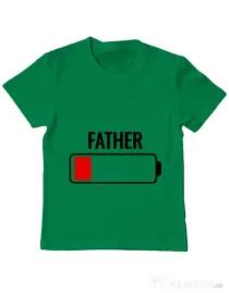 Tricou ADLER copil Father battery Verde mediu
