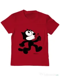 Tricou ADLER copil Felix the cat Rosu