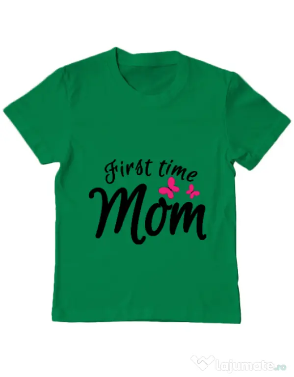Tricou ADLER copil First time mom Verde mediu