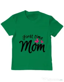 Tricou ADLER copil First time mom Verde mediu