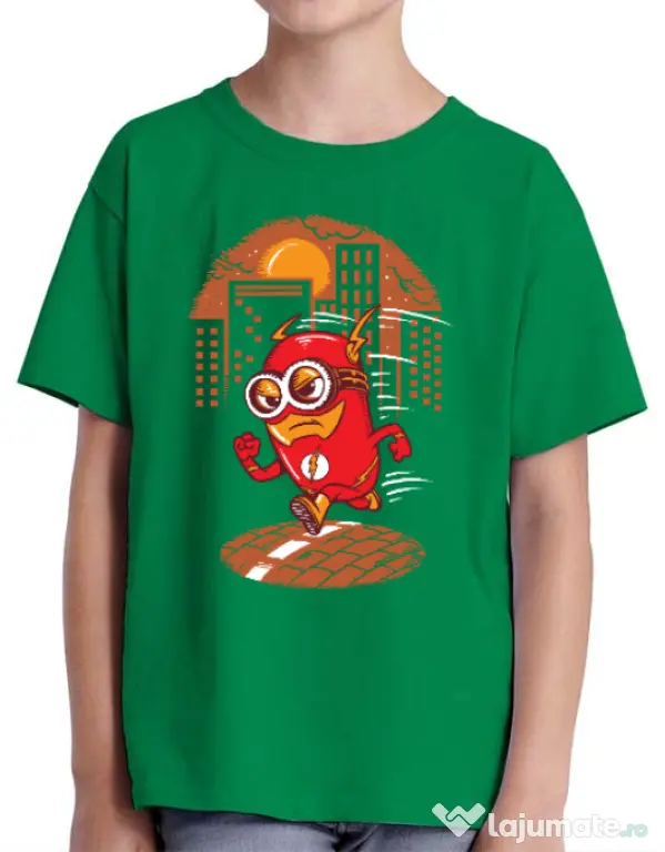 Tricou ADLER copil Flash minion Verde mediu