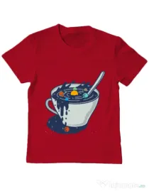 Tricou ADLER copil Galaxy mug Rosu