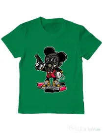 Tricou ADLER copil Gangsta Mouse Verde mediu