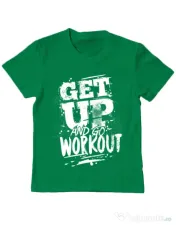 Tricou ADLER copil Get up and go workout Verde mediu 