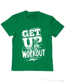 Tricou ADLER copil Get up and go workout Verde mediu