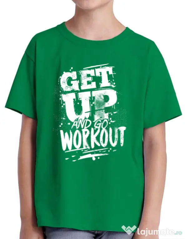 Tricou ADLER copil Get up and go workout Verde mediu