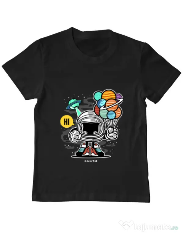 Tricou ADLER copil Gift From Outer Space Negru
