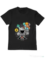Tricou ADLER copil Gift From Outer Space Negru 