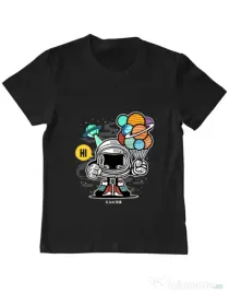 Tricou ADLER copil Gift From Outer Space Negru