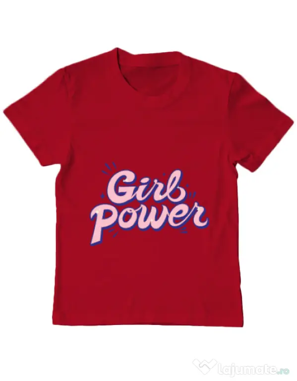 Tricou ADLER copil Girl power Rosu