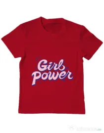 Tricou ADLER copil Girl power Rosu