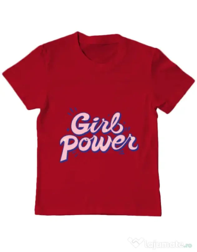 Tricou ADLER copil Girl power Rosu