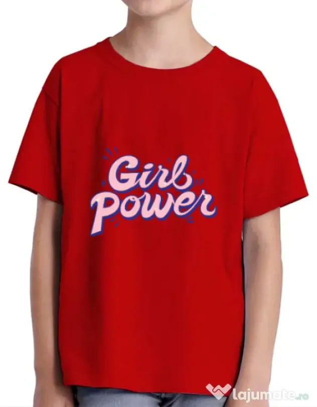 Tricou ADLER copil Girl power Rosu