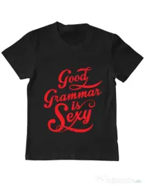Tricou ADLER copil Good grammar Negru
