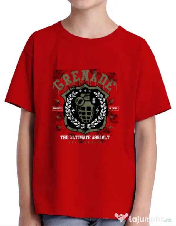Tricou ADLER copil Grenade Rosu