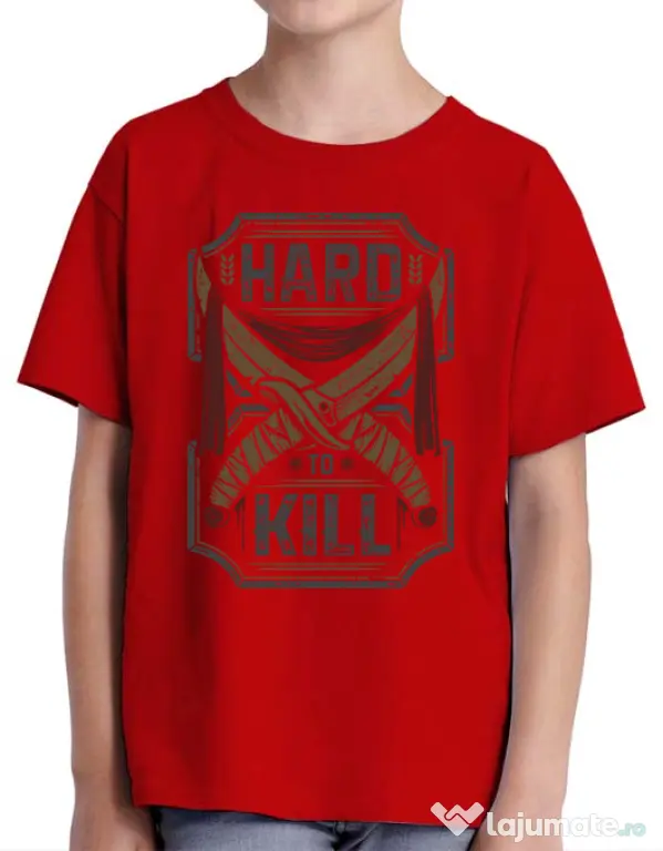 Tricou ADLER copil Hard To Kill Rosu