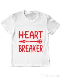 Tricou ADLER copil Heart breaker Alb
